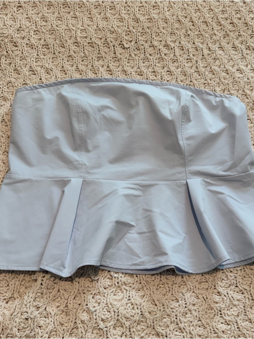 H&M Light Periwinkle Strapless Peplum Top Size XXL NWT